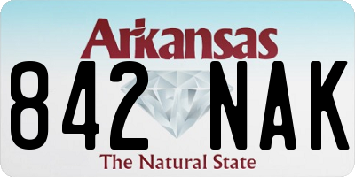 AR license plate 842NAK