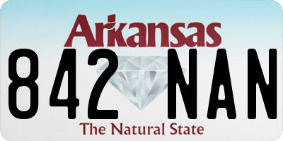AR license plate 842NAN