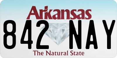 AR license plate 842NAY
