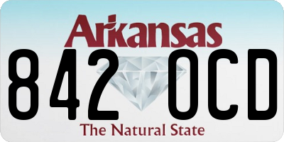 AR license plate 842OCD