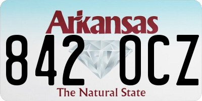 AR license plate 842OCZ