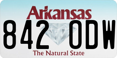 AR license plate 842ODW