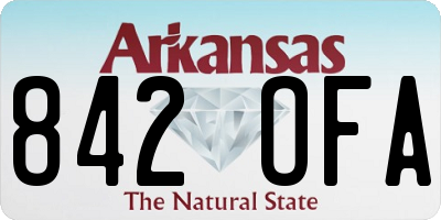 AR license plate 842OFA