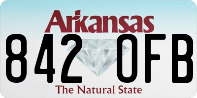 AR license plate 842OFB
