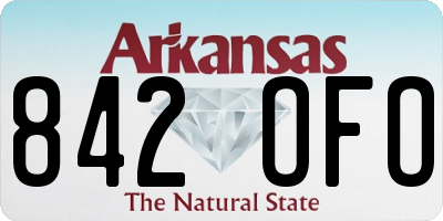 AR license plate 842OFO