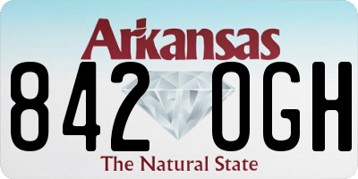 AR license plate 842OGH