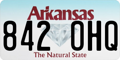 AR license plate 842OHQ