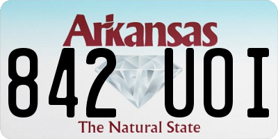 AR license plate 842UOI