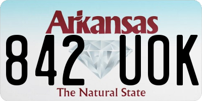 AR license plate 842UOK