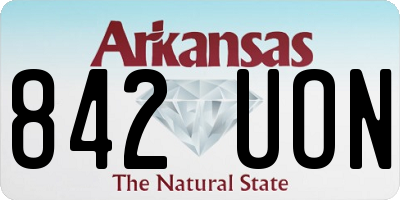 AR license plate 842UON