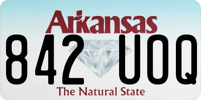 AR license plate 842UOQ