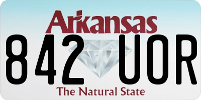 AR license plate 842UOR