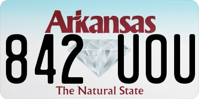 AR license plate 842UOU