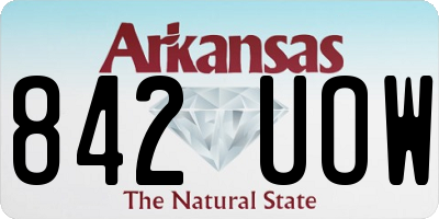 AR license plate 842UOW