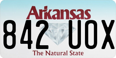 AR license plate 842UOX