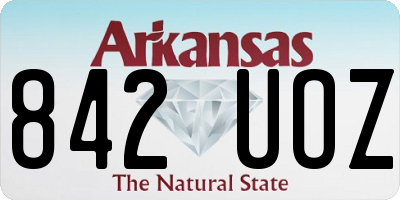 AR license plate 842UOZ