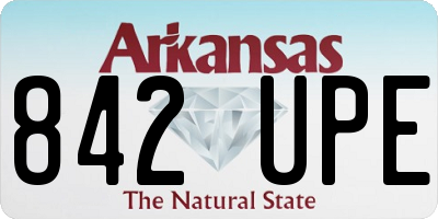 AR license plate 842UPE