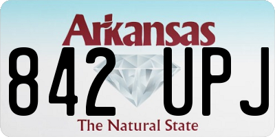 AR license plate 842UPJ