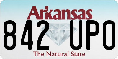 AR license plate 842UPO