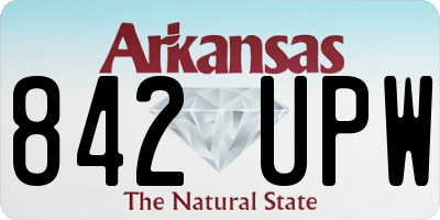AR license plate 842UPW