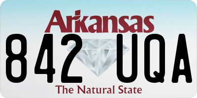 AR license plate 842UQA