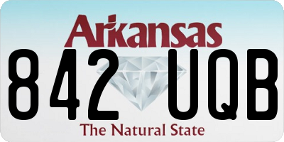 AR license plate 842UQB