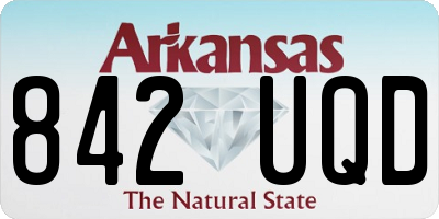 AR license plate 842UQD