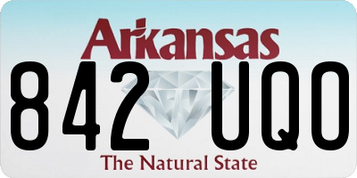 AR license plate 842UQO
