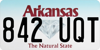AR license plate 842UQT