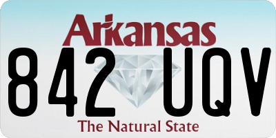 AR license plate 842UQV
