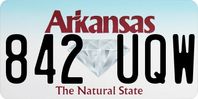 AR license plate 842UQW