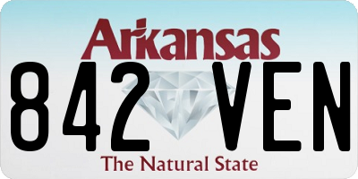 AR license plate 842VEN