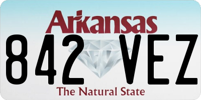 AR license plate 842VEZ