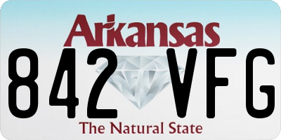 AR license plate 842VFG