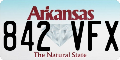AR license plate 842VFX