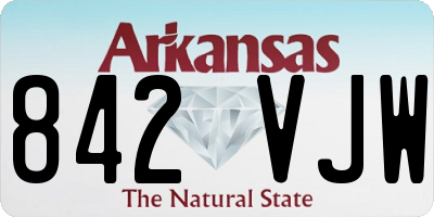 AR license plate 842VJW