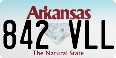 AR license plate 842VLL