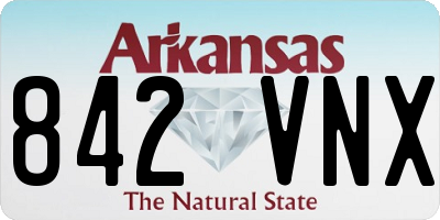 AR license plate 842VNX
