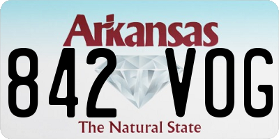 AR license plate 842VOG
