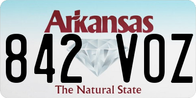 AR license plate 842VOZ