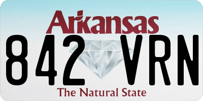 AR license plate 842VRN