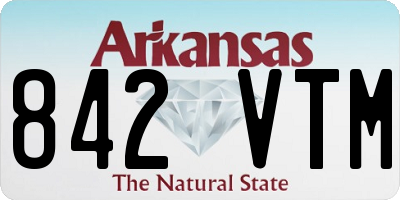 AR license plate 842VTM