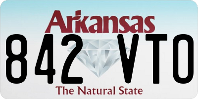 AR license plate 842VTO