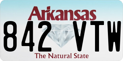AR license plate 842VTW