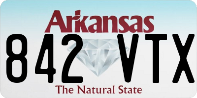 AR license plate 842VTX