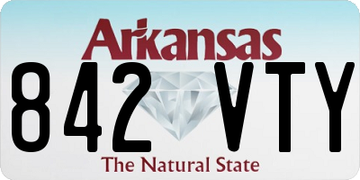 AR license plate 842VTY