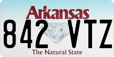 AR license plate 842VTZ