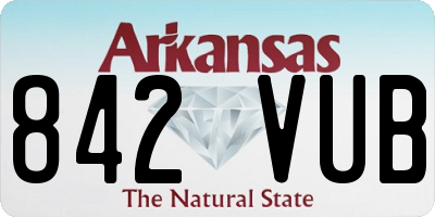 AR license plate 842VUB