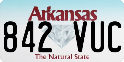 AR license plate 842VUC
