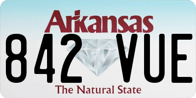 AR license plate 842VUE